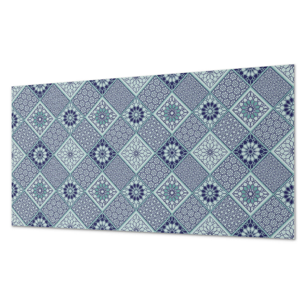 Panou de perete bucatarie Forme de mozaic în stil geometric