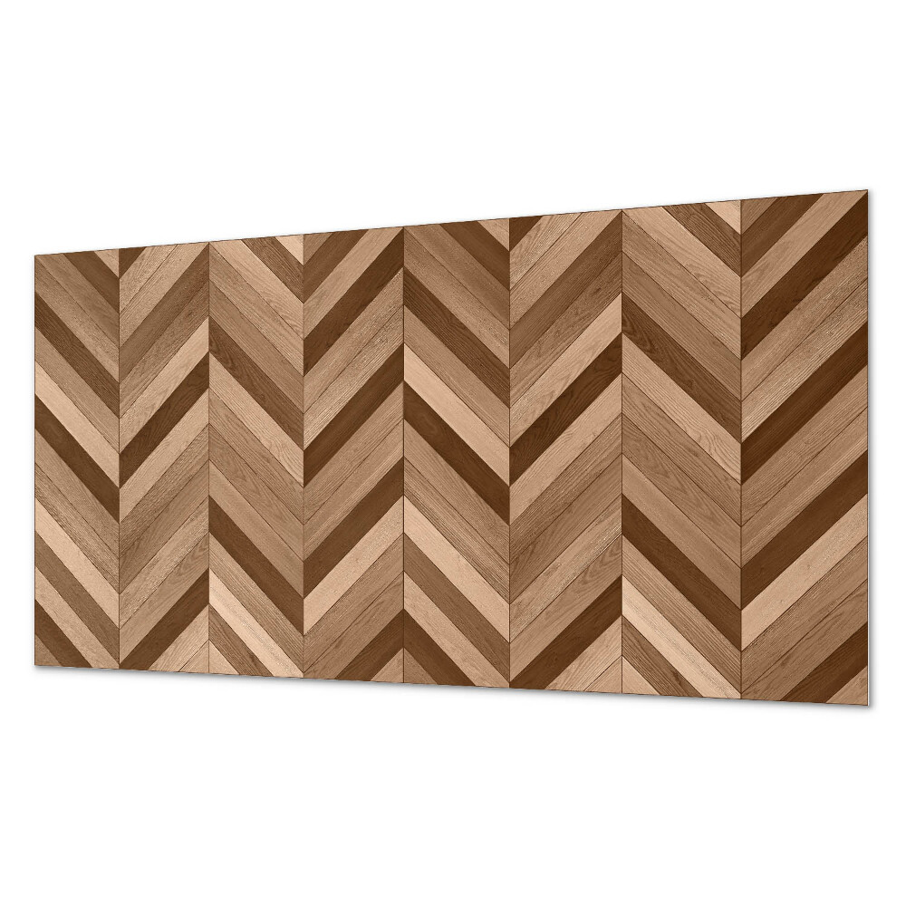 Panou perete Motiv în spic de hering cu accent din lemn