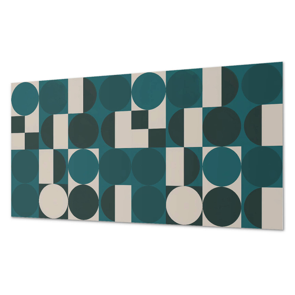 Panou de perete bucatarie Forme și forme într-un stil geometric