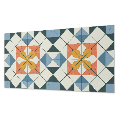 Panou perete Motiv floral în forme geometrice