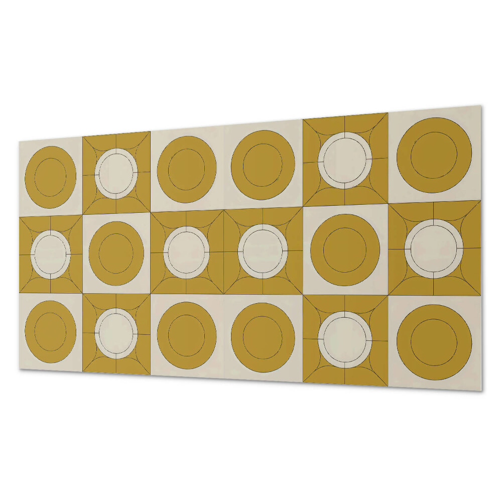 Panou de perete bucatarie Un motiv modern cu forme rotunde