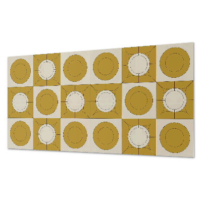 Panou de perete bucatarie Un motiv modern cu forme rotunde