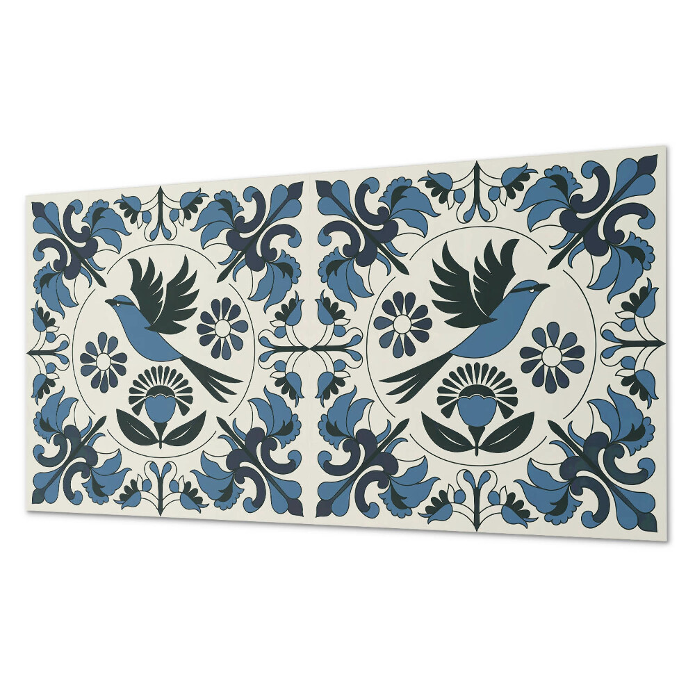 Panou perete Motiv de pasăre printre flori colorate