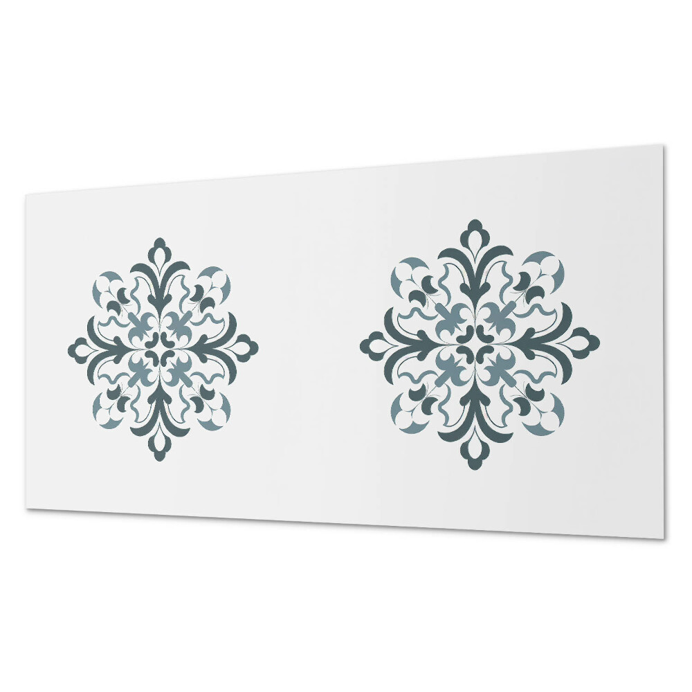 Panou de perete bucatarie Motiv floral în simetrie armonioasă