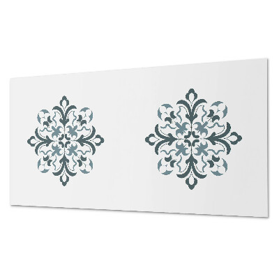 Panou de perete bucatarie Motiv floral în simetrie armonioasă