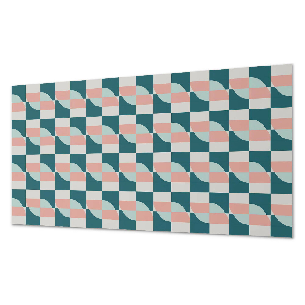 Panou de perete bucatarie Motiv geometric în carouri