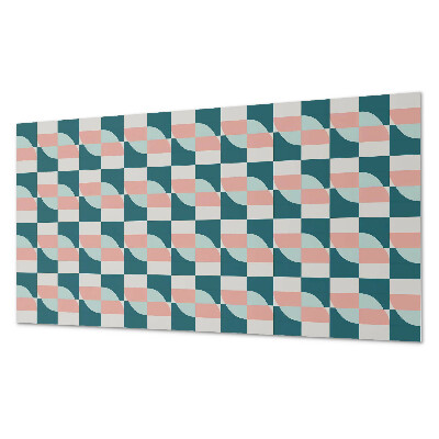 Panou de perete bucatarie Motiv geometric în carouri