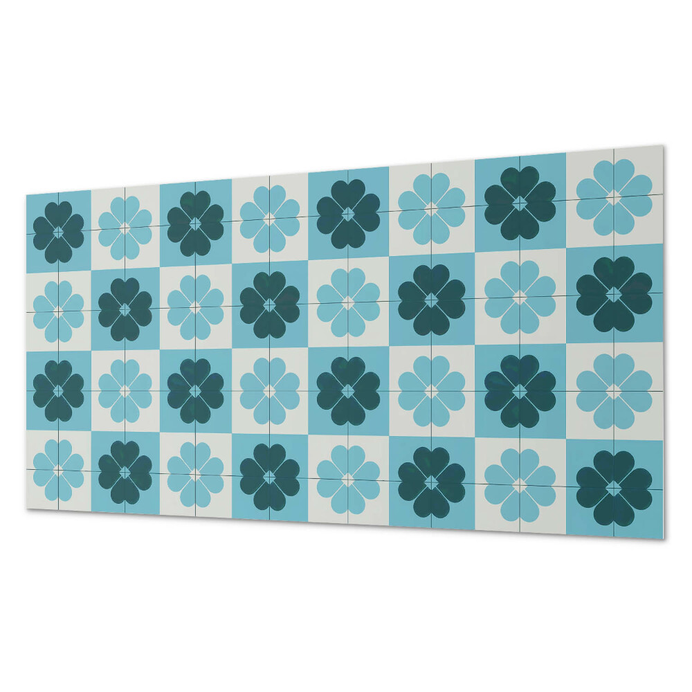 Panou perete Motiv floral în carouri