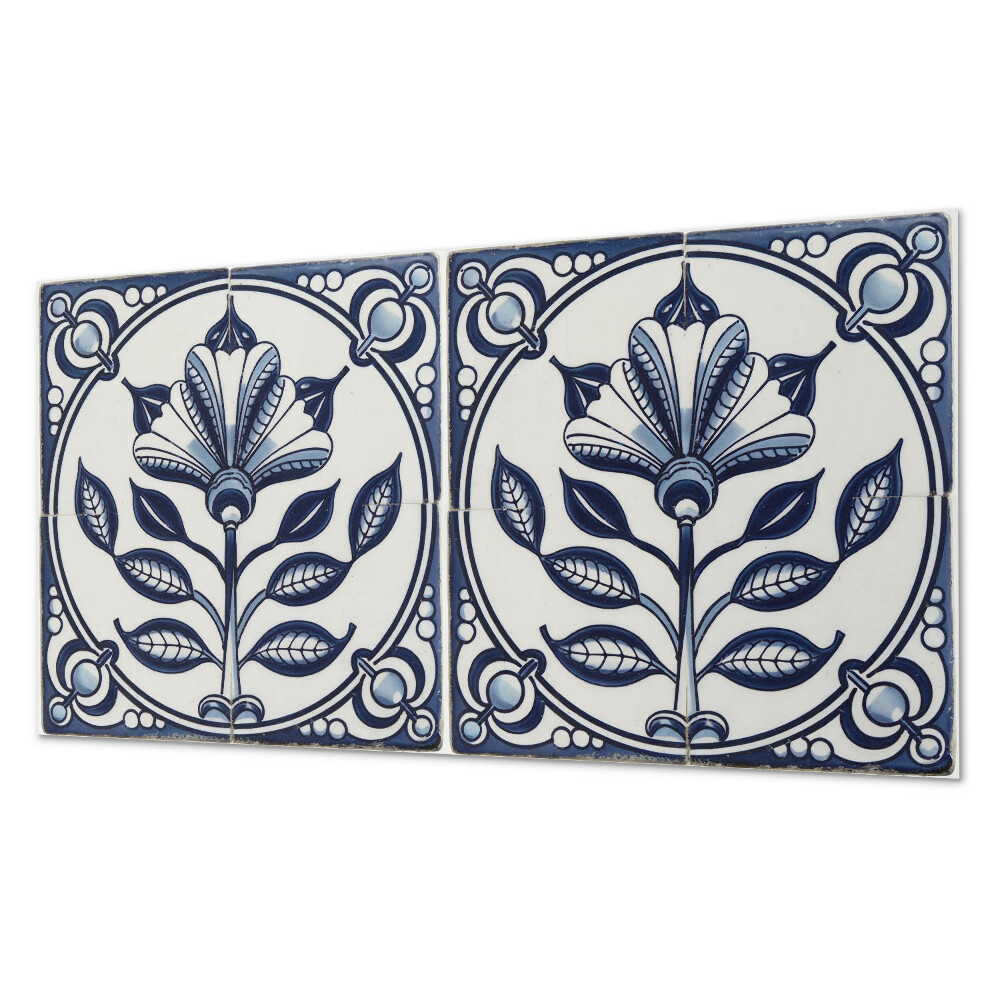 Panou decorativ pvc Motiv floral pe faianță