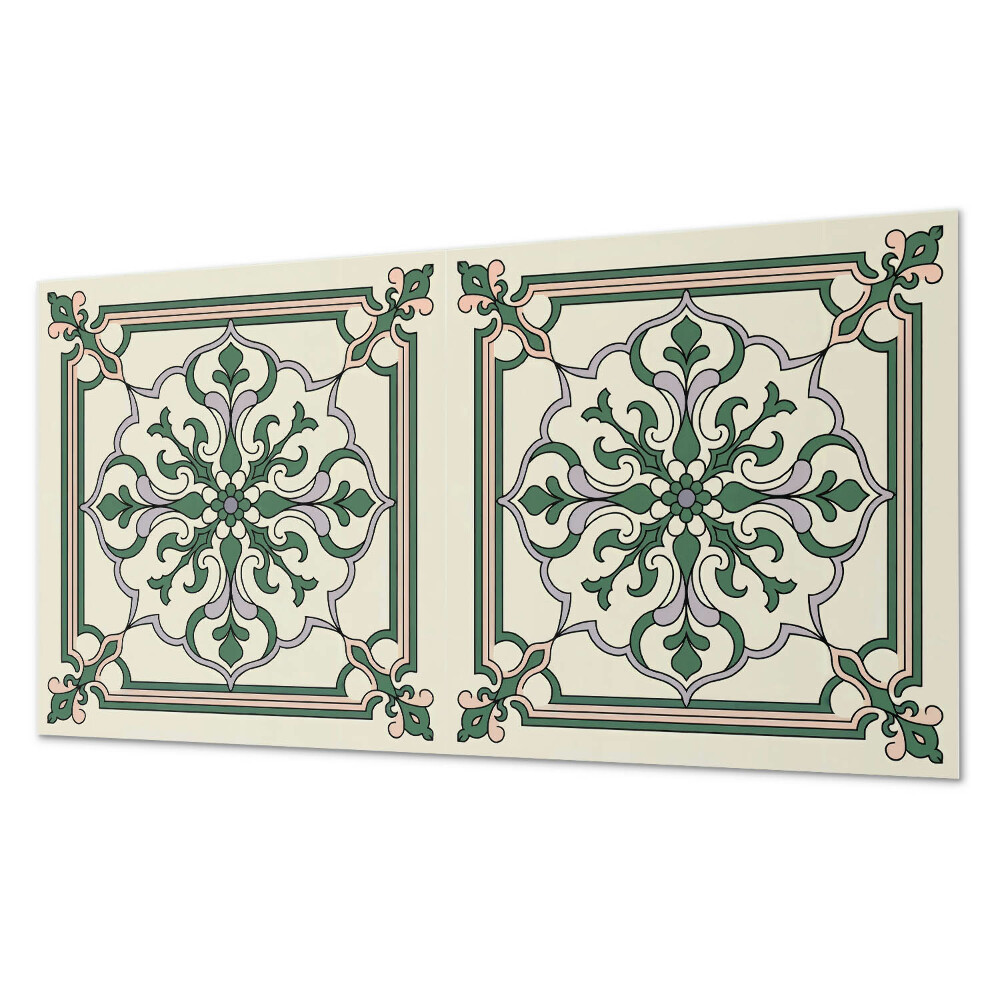 Panou de perete bucatarie Motiv floral cu detalii decorative