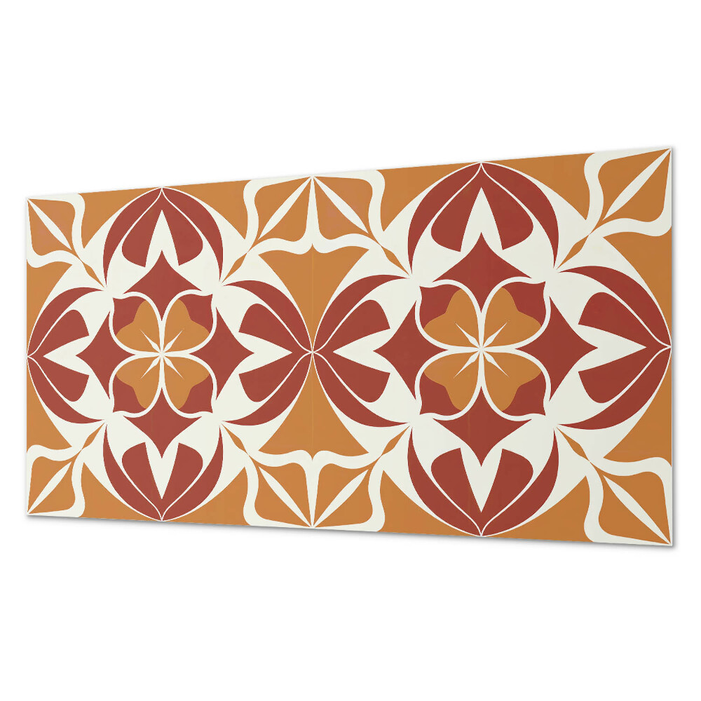 Panou de perete bucatarie Un motiv vegetal într-un aranjament simetric