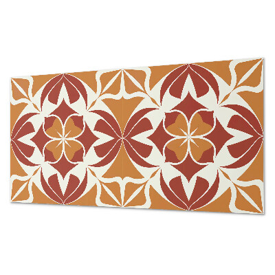 Panou de perete bucatarie Un motiv vegetal într-un aranjament simetric