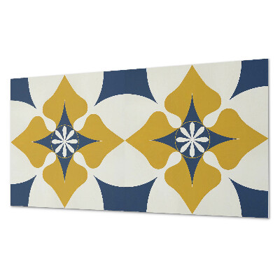 Panou de perete bucatarie Un motiv floral cu o formă armonizată