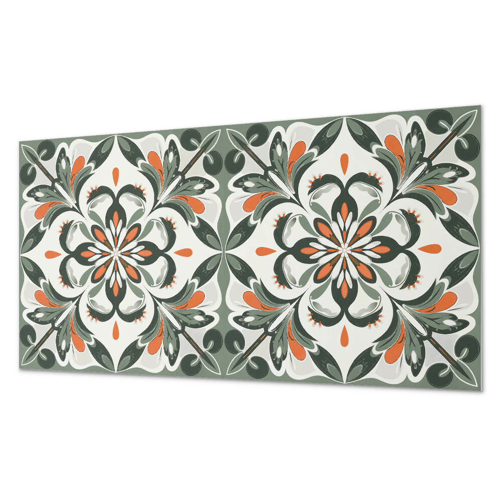 Panou de perete bucatarie Motiv floral cu frunze verzi