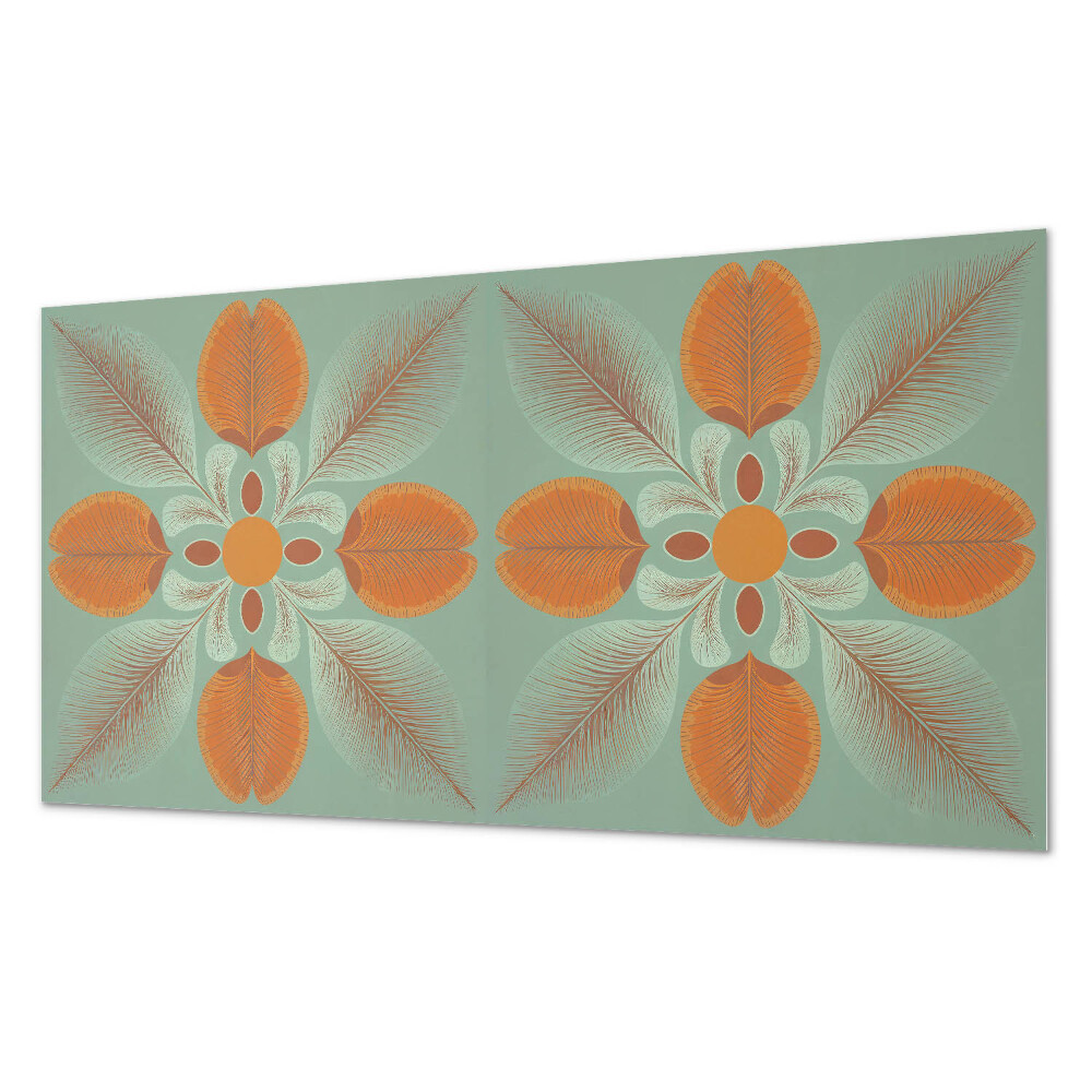 Panou de perete bucatarie Motiv floral cu frunze