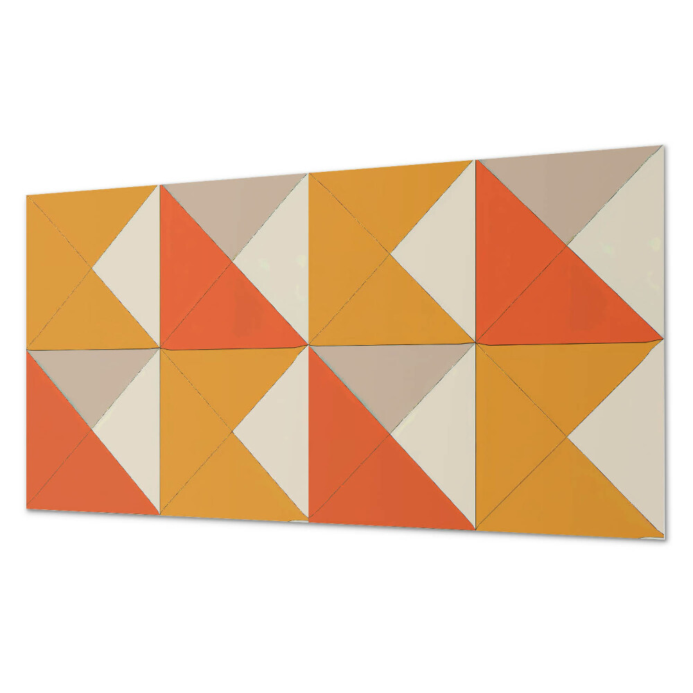 Panou de perete bucatarie Modele triunghiulare într-un aranjament armonios