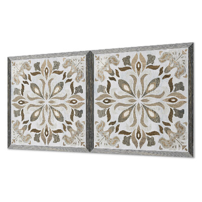 Panou de perete bucatarie Motiv floral simetric