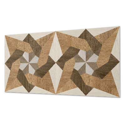 Panou decorativ pvc Mozaic poligonal din lemn