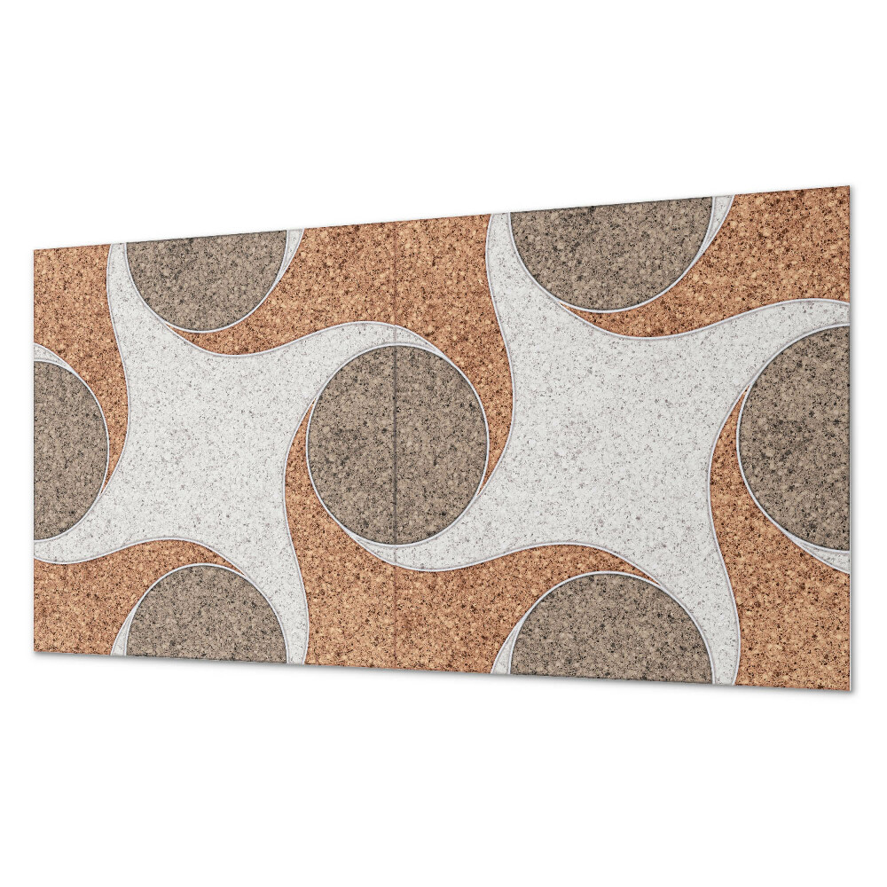 Panou de perete bucatarie Motivul cercurilor și valurilor