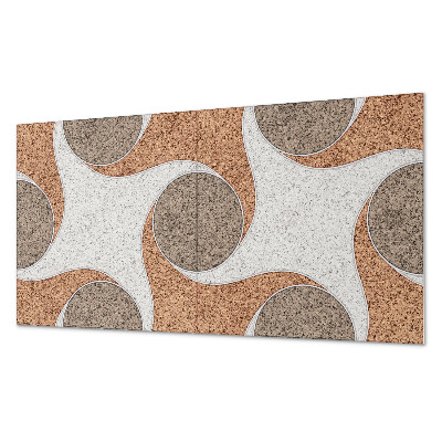 Panou de perete bucatarie Motivul cercurilor și valurilor