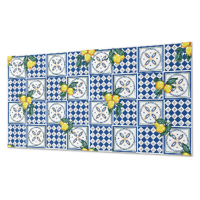 Panou de perete bucatarie Model de lămâie pe plăci