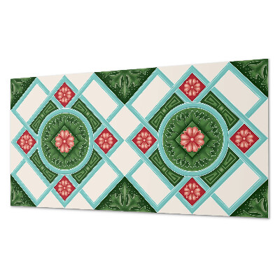 Panou decorativ pvc Motiv floral într-un aranjament de romburi