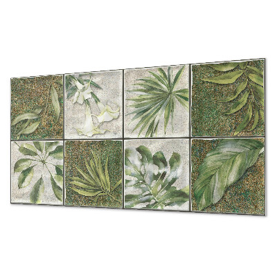 Panou de perete bucatarie Frunze de mozaic din natură