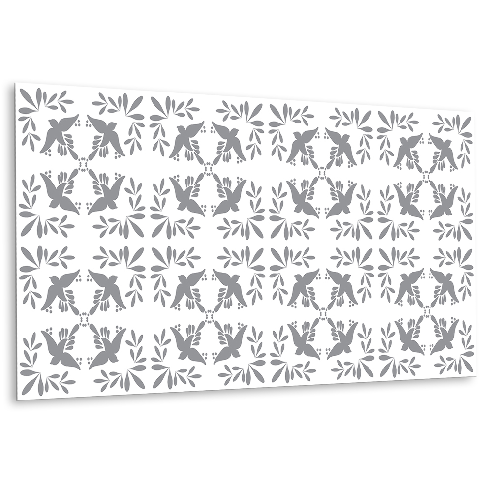 Panou decorativ bucatarie Motiv de pasăre pe un fundal de frunze