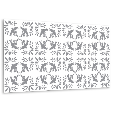 Panou decorativ bucatarie Motiv de pasăre pe un fundal de frunze