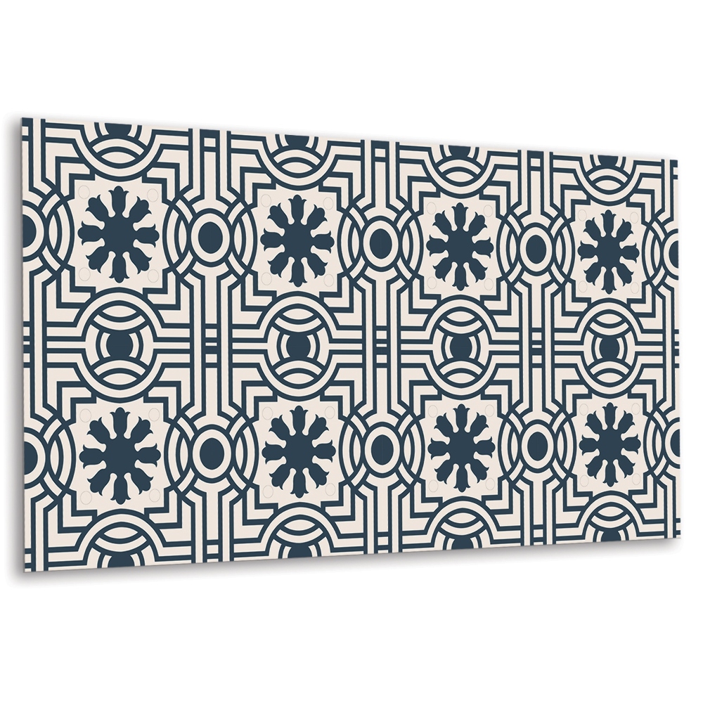 Panou decorativ bucatarie Motiv geometric cu accent floral