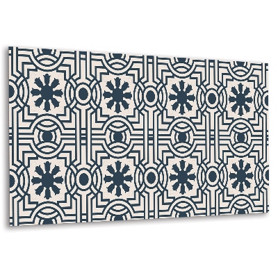 Panou decorativ bucatarie Motiv geometric cu accent floral