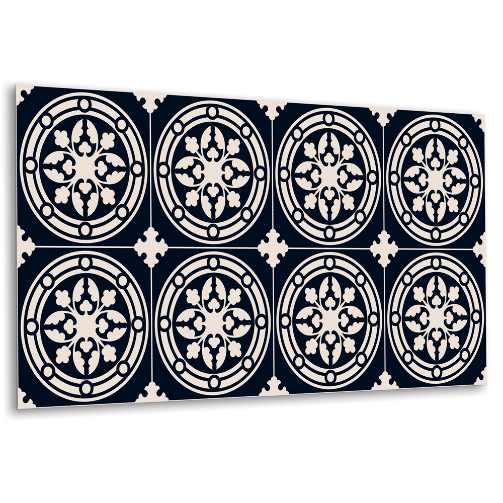 Panou decorativ perete Model cu motiv vegetal într-un cerc