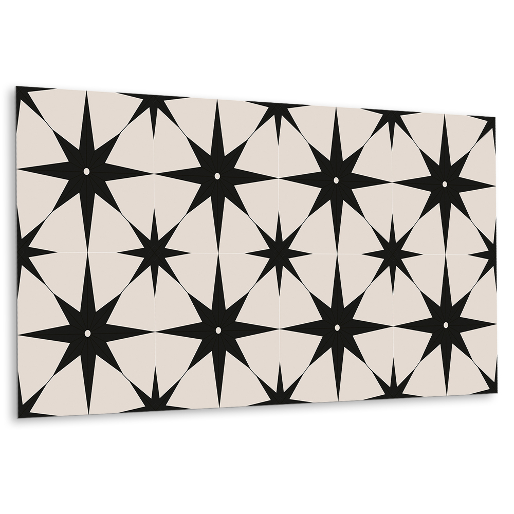Panou decorativ bucatarie Stea neagră pe fundal bej