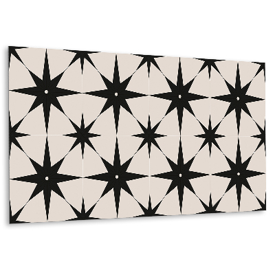 Panou decorativ bucatarie Stea neagră pe fundal bej