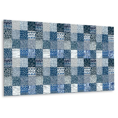 Panou decorativ perete Modele geometrice și abstracte albastre