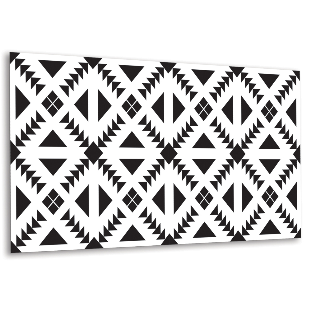 Panou decorativ perete Geometrie în alb și negru