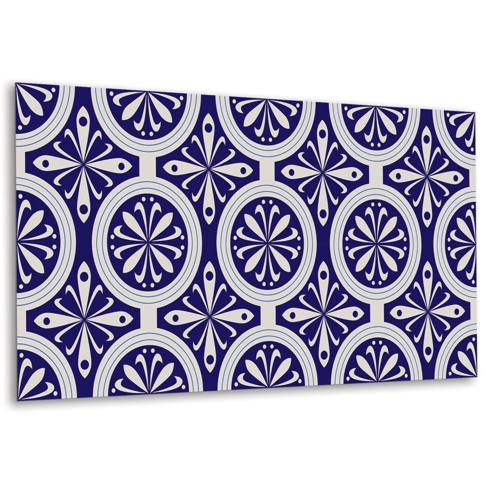 Panou decorativ Motiv floral în nuanțe de albastru