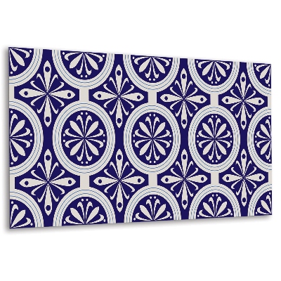 Panou decorativ Motiv floral în nuanțe de albastru