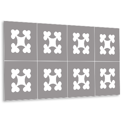 Panou decorativ bucatarie Motiv floral pe fundal gri