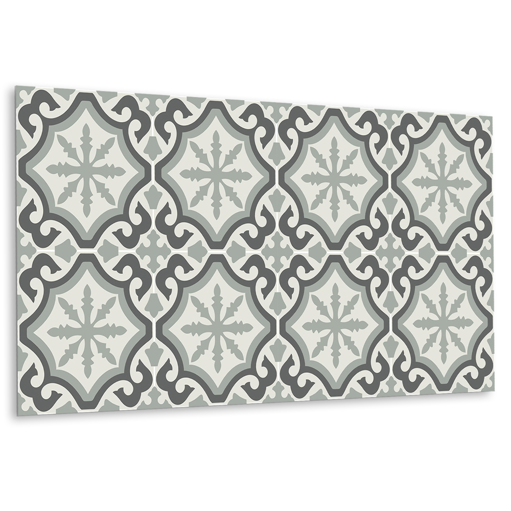 Panou decorativ bucatarie Motiv geometric în nuanțe de gri