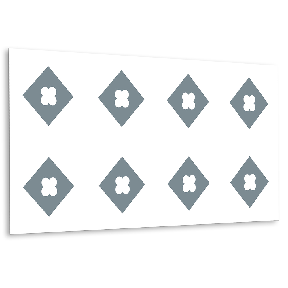 Panou decorativ Motiv floral în gri și alb