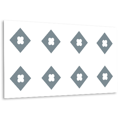 Panou decorativ Motiv floral în gri și alb