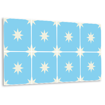 Panou decorativ bucatarie Stea albastră pe un fundal deschis