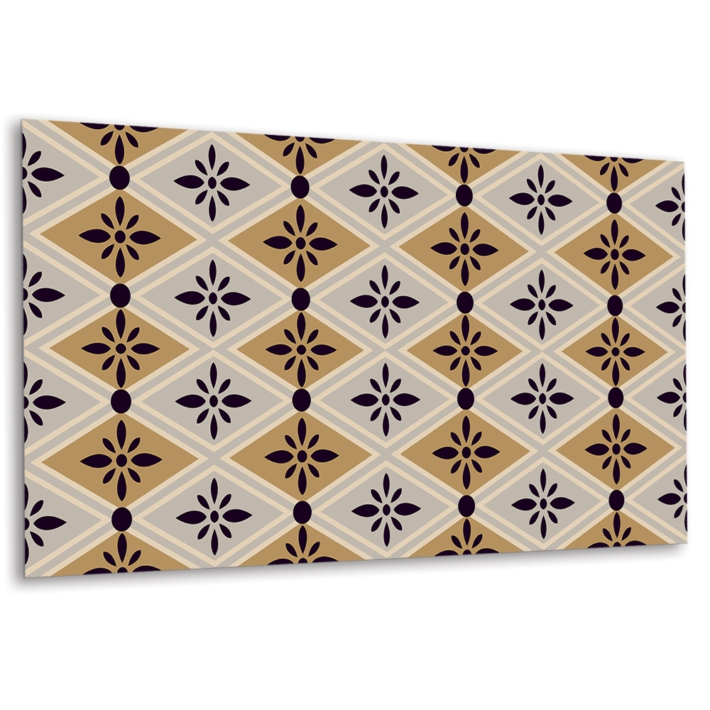 Panou decorativ Flori geometrice în nuanțe de maro