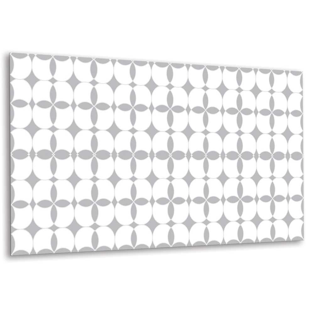 Panou decorativ Motiv circular în tonuri de gri și alb