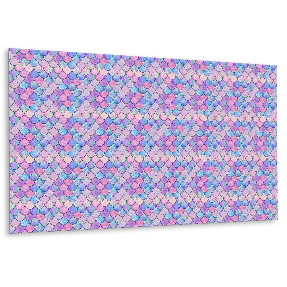 Panou decorativ perete Motivul solzilor de sirenă în culori pastelate