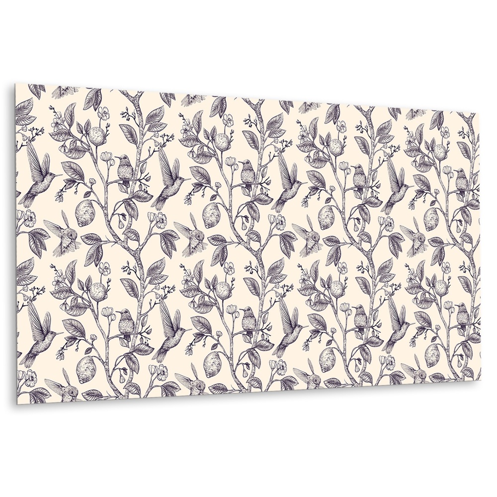 Panou decorativ perete Motiv de păsări și citrice pe ramuri