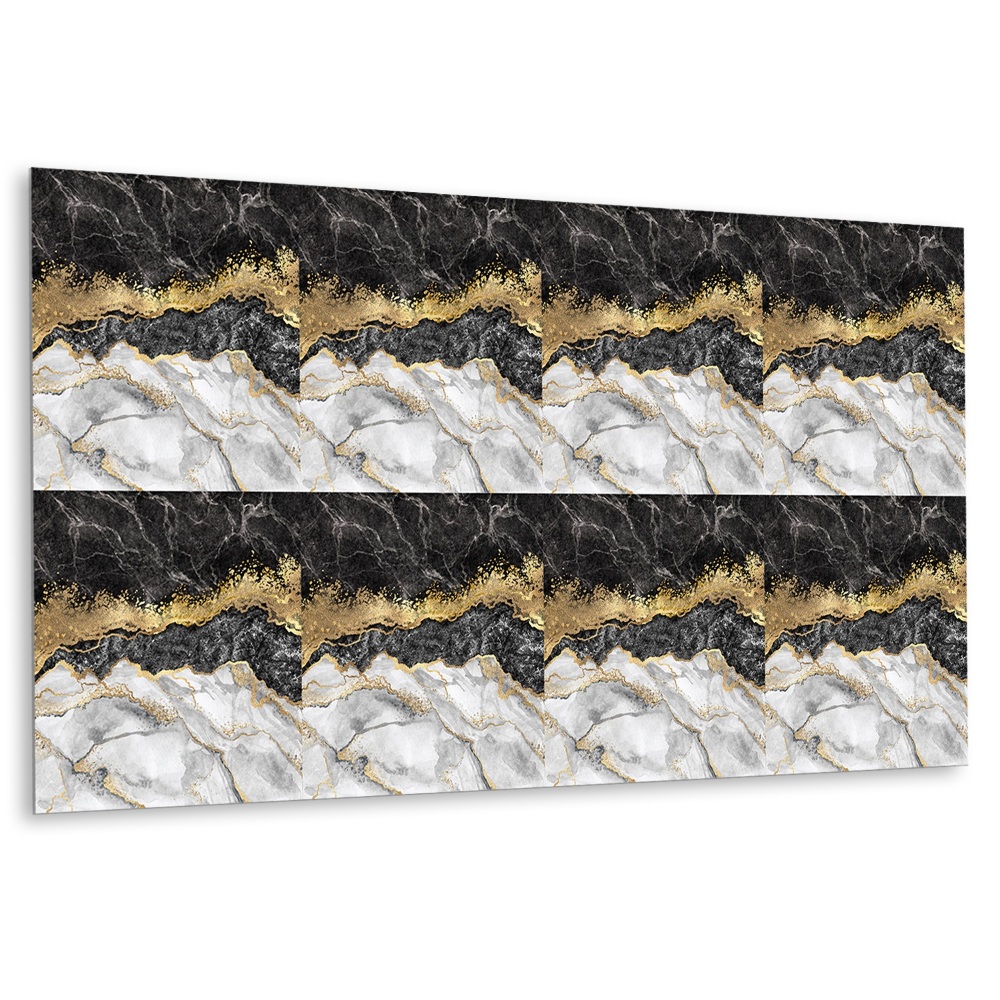 Panou decorativ perete Marmură cu accente aurii