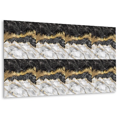 Panou decorativ perete Marmură cu accente aurii