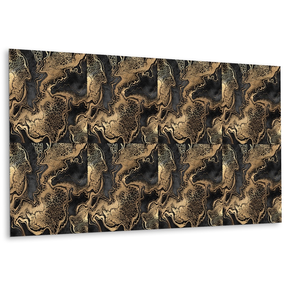 Panou decorativ Venă aurie pe fundal negru